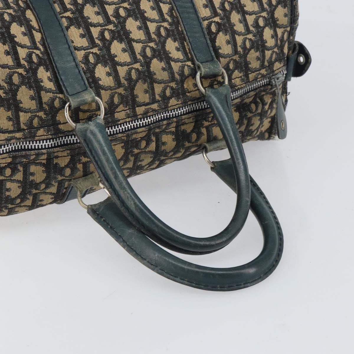 Trotter Canvas Boston Bag Navy Silver