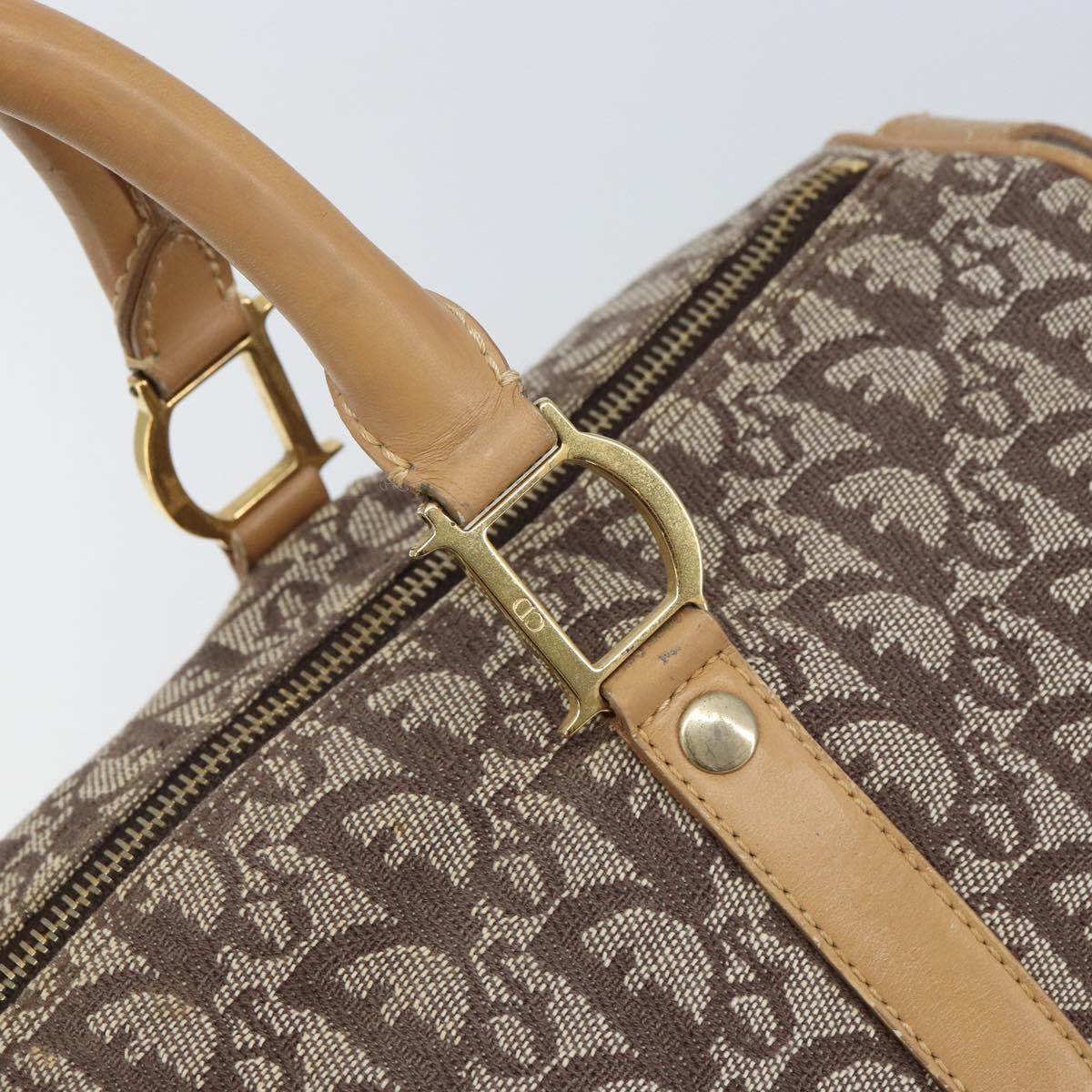 Trotter Canvas Boston Bag Brown Gold