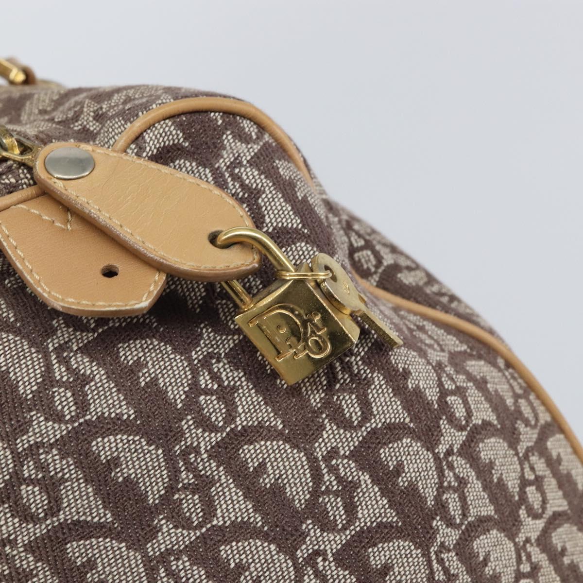 Trotter Canvas Boston Bag Brown Gold