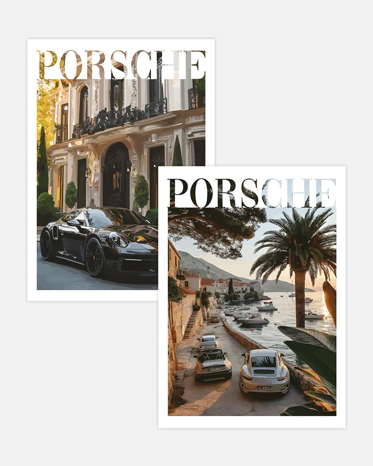 "Porsche Power Duo" Poster Bundle